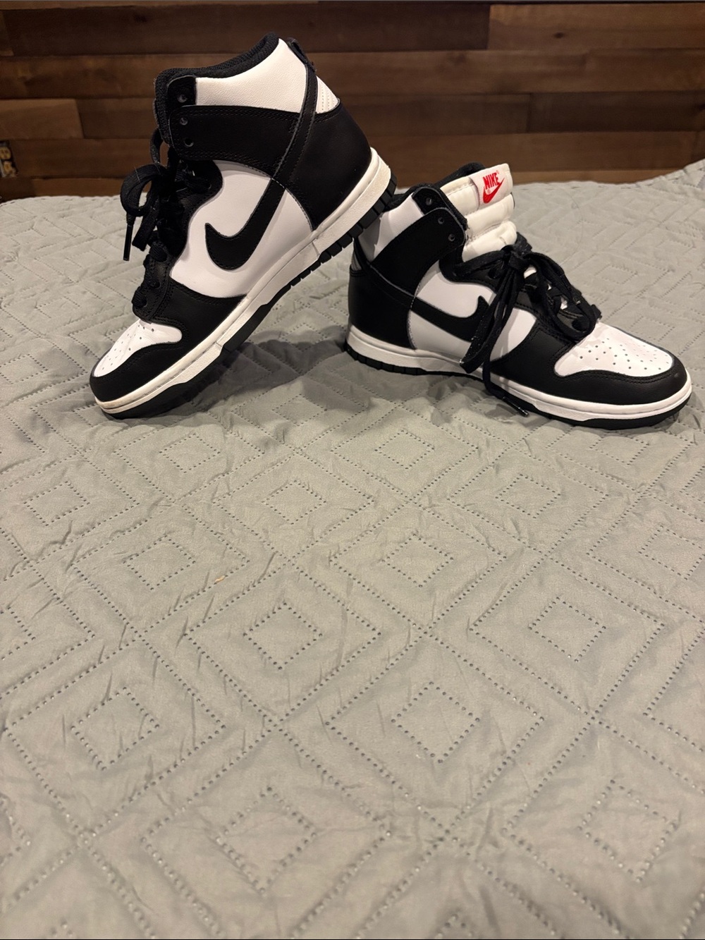 Nike Black and White High-Top Sneakers
